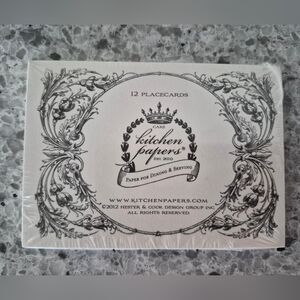 NEW Kitchen Papers 12 Placecards Hester & Cook Design Group